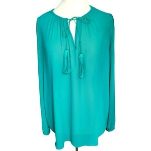 Michael, Michael Kors Green Long Sleeved Boho Top Size Large